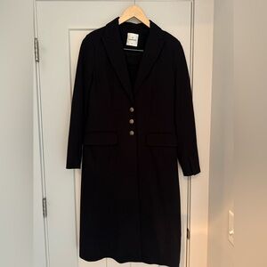 Summum Black Long Blazer/Jacket w/ Gold Buttons SZ 38 NWT